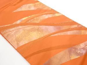 リサイクル　抽象波模様織り出し名古屋帯